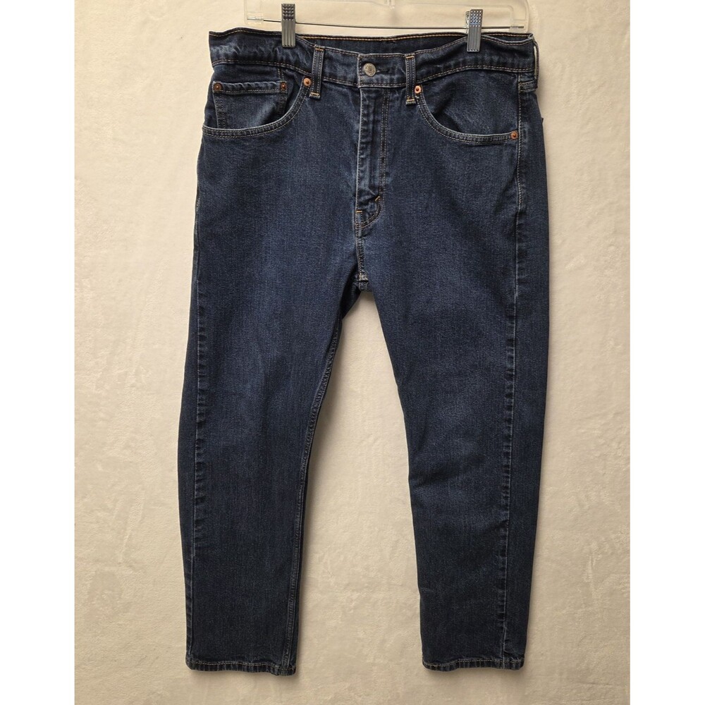 Levis 505 Jeans Mens 34x30 Regular Fit Straight Leg Blue Western Country Cowboy